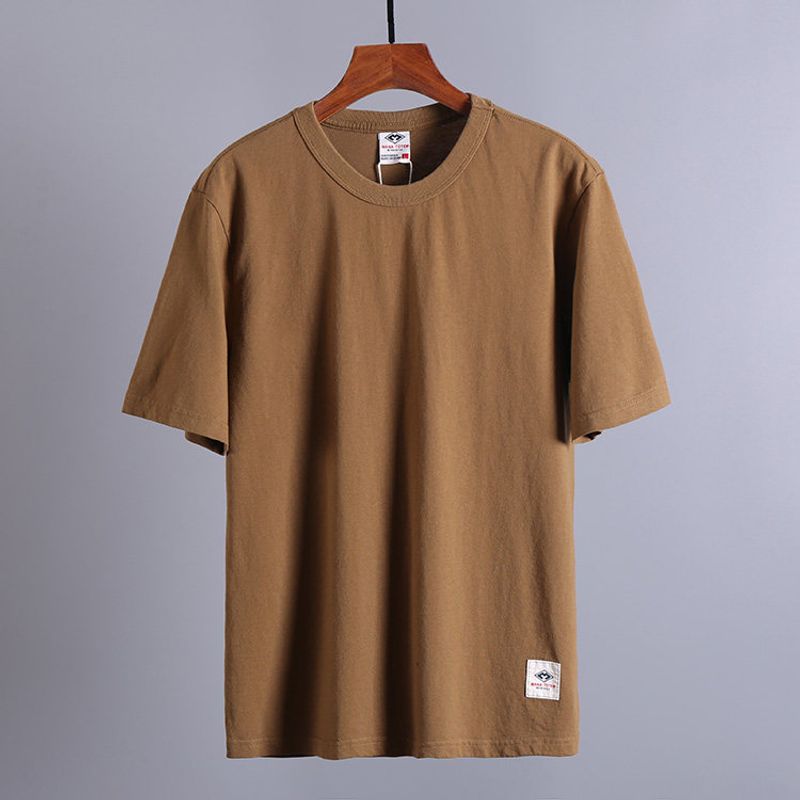 Exported to Japan Export Balance Cargo with Logo Cut off Big Sale Men Summer Factory Original Order Print Pure Cotton Pullover Short Sleeve T-shirt