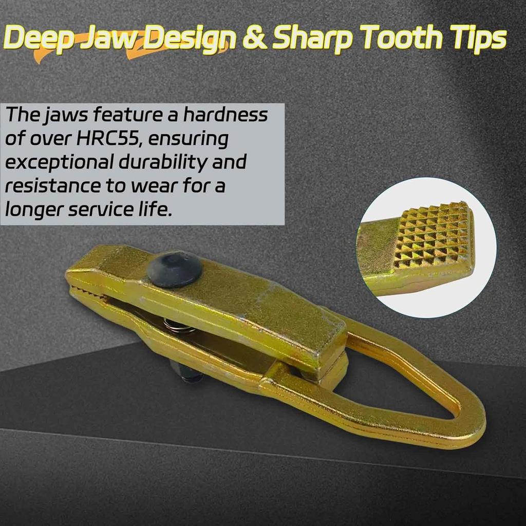 2 Ton Long Nose Pull Clamp for Car Body Repair, Self-Tightening Frame Grip Tool