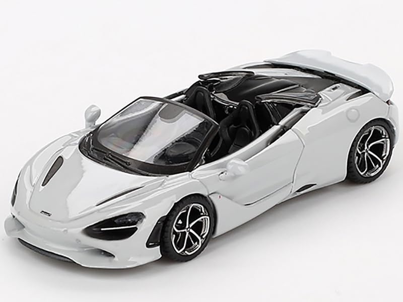 MINI GT Scale McLaren 750S Spider Cirrus Grey Finished Model 1/64 (Left-Hand Drive) MGT00973-BL