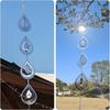 10cm Water Drop Rotating Wind Chime: Creative 3D Metal Wind Spinner & Bird Repellent