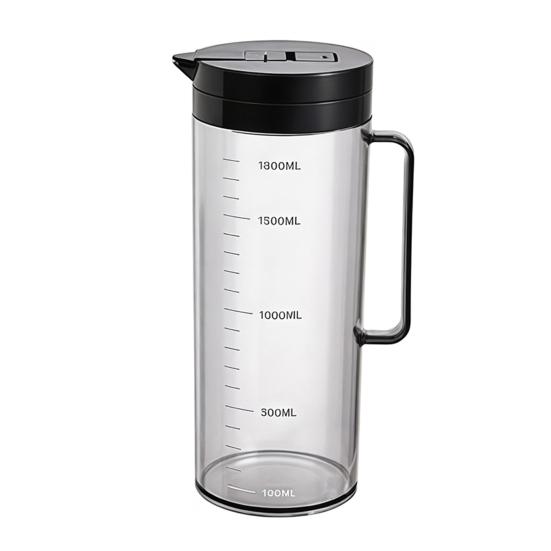 Large Cold Water Pitcher, 2000ml Flip Lid Dispenser for Fridge Side Door, BPA-Free Leakproof Jug with Infuser for Fruit Tea