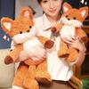 Cute Fox Plush Toy Running Doll Sleeping Hug Pillow Stuffed Animal Birthday Gift