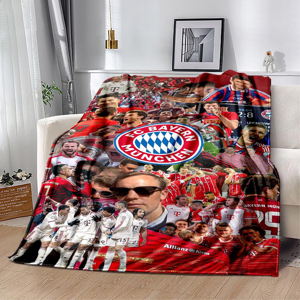 Bayern Munich Blanket Soft Warm Cozy Suitable for Sofa Bed Seaside for All Occasions Modern Ideal Gift For Birthday Valentine'S Day