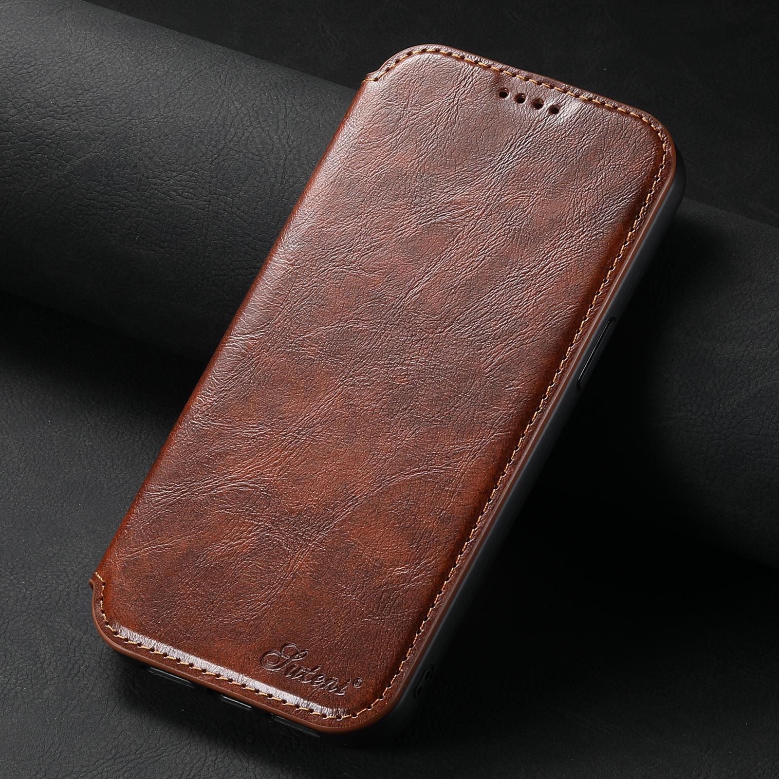 

SUTENI Роскошный Кошелек-Держатель для Карт из Кожи Magsafe Держатель для Карт Чехол-Книжка Магнитный Чехол для Телефона Для 16 15 14 13 12 Pro Max Plus For iPhone 13