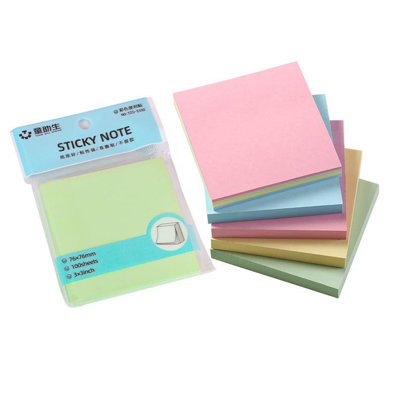 Creative Colored Sticky Notes - Cute, Tearable Memo Pads for Office and School, Strong Adhesive Message Paper