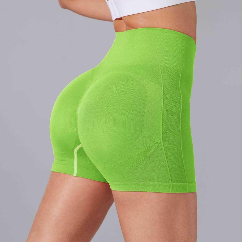 Damen High Waist Honey Peach Po-Lift Yoga-Shorts – Bauchkontrolle, Anti-Exposition, Schnelltrocknende Fitnesshose