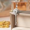 Fashion Vintage Zircon Key Rotate Pendant Necklaces for Women Classic Stainless Steel Relief Jewelry Accessories Gifts for Lover