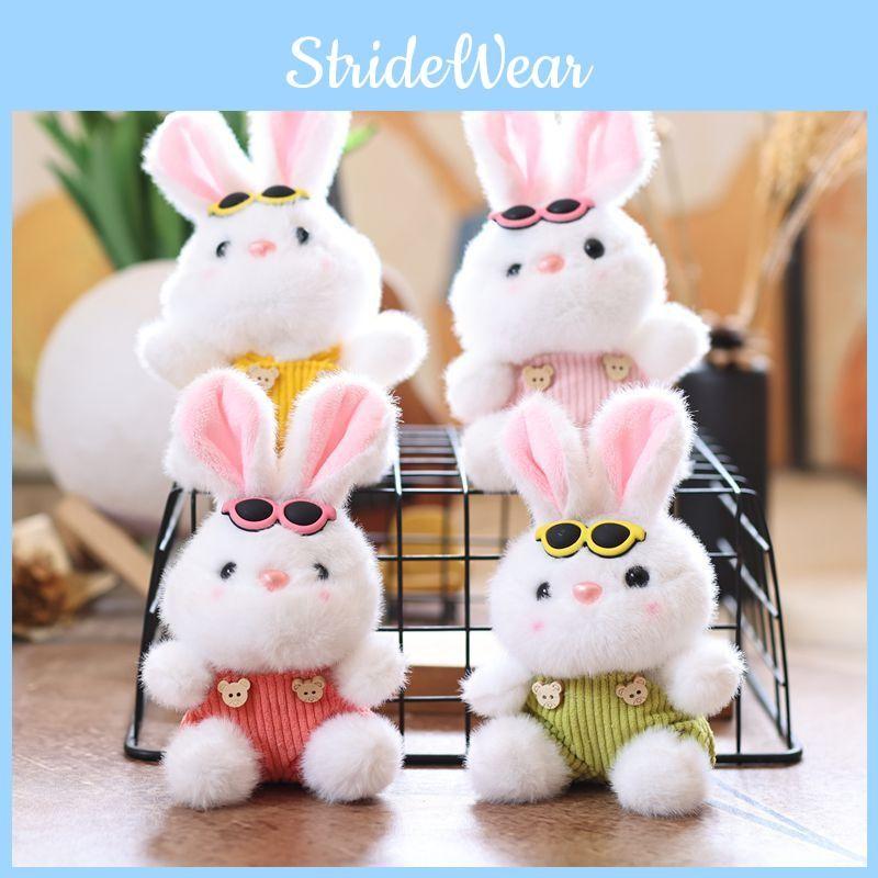 Wear Bunny Clothes Animal Plush Keychain Toy Stuffed Doll Backpack Pendants