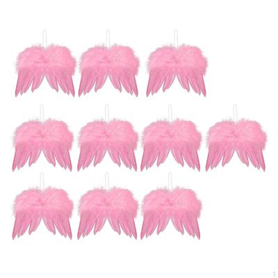 10 stück Feder Engel Flügel Hängen Ornament Kostüm Weihnachten Baum Dekor für Hochzeit Bühne