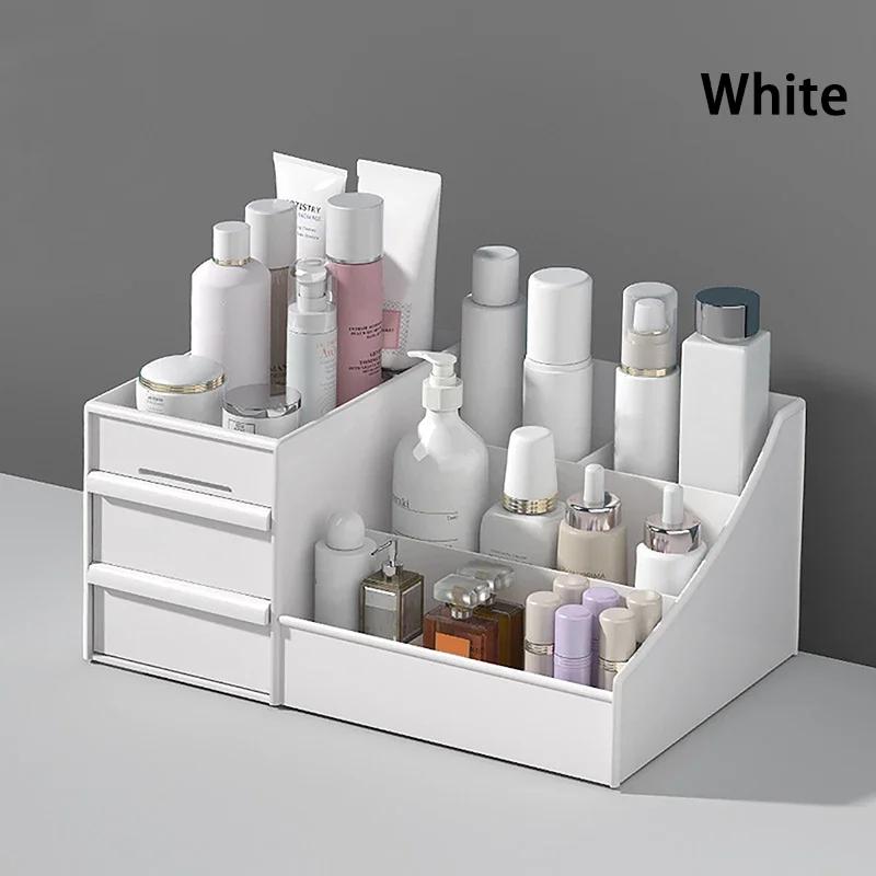 High Capacity Makeup Organizer Cosmetic Storage Box Jewelry Nail Polish Bathroom Organization Home Garden