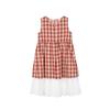 Girls' Summer Retro Plaid Vest Dress