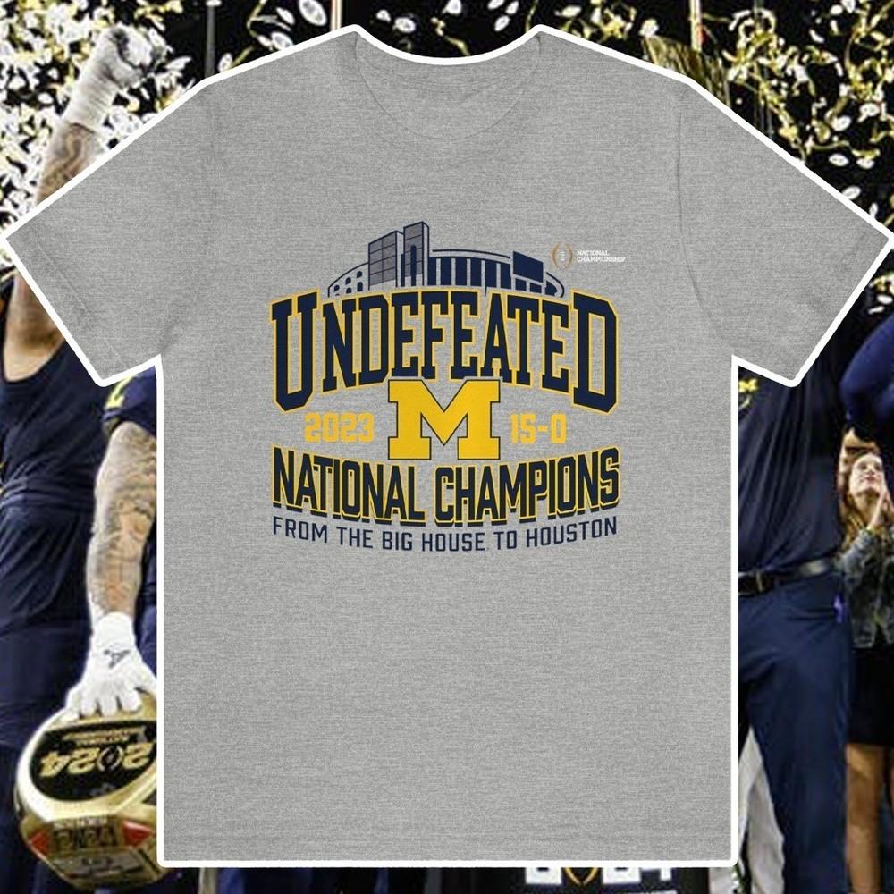 

Retro Undefeated Michigan National Champions Unisex Tee S-5XL Unisex T-Shirt XXXXL