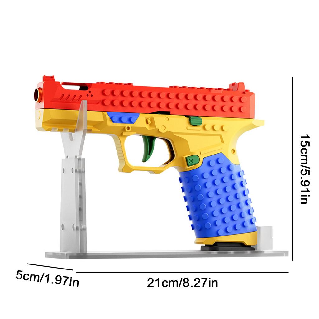 SIG17 Building Blocks Toy Gun Auto Firing Eject Shell Soft Bullet Pistol Continuous Firing Airsoft Blowback Outdoor Hanging Toys