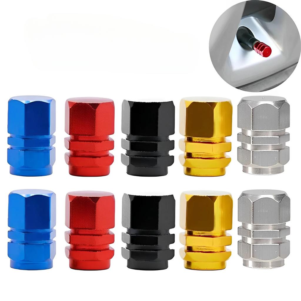 4/10Pcs Car Wheel Tire Valve Stems Caps Aluminum Tyre Rim Stem Covers Airdust Waterproof Stem Caps1