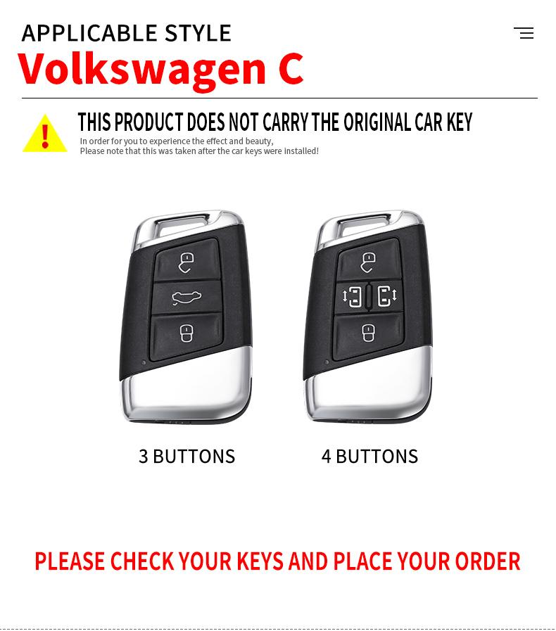 Car Key Case Cover Shell Fob For VW Volkseagen Passat B8 Magotan For Skoda Superb A7 Kodiaq Seat Shell Car Styling accessories