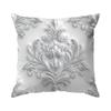 Home Decor Ornate Gray Floral Pattern Pillow Covers Pattern Cushion Cover Suitable for Sofa Bedroom Car Pillow Cover