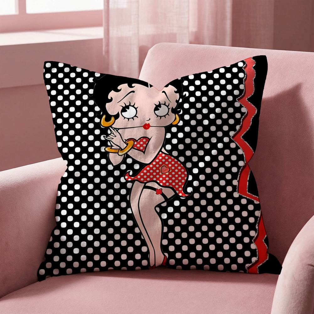 

B-Betty BoopS Sleeping Cushion Cover Multi-Scene Pillow Cover for Home & Car - Reversible, Soft & Durable for Daily Use 30cmx30cm