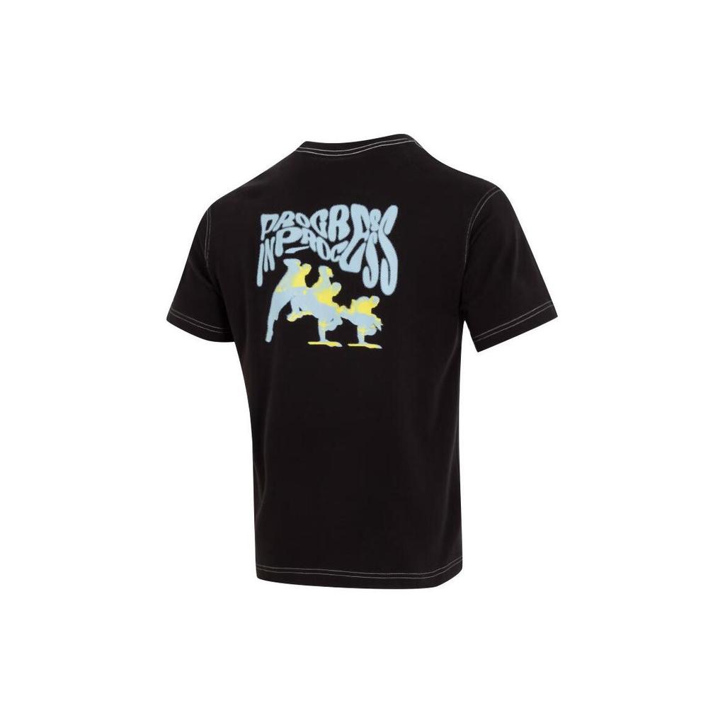 Puma Logo Pocket Design Breathable Casual Sports Round Neck Short Sleeve Drop Shoulder T-Shirt Unisex Tops Black 626858-01