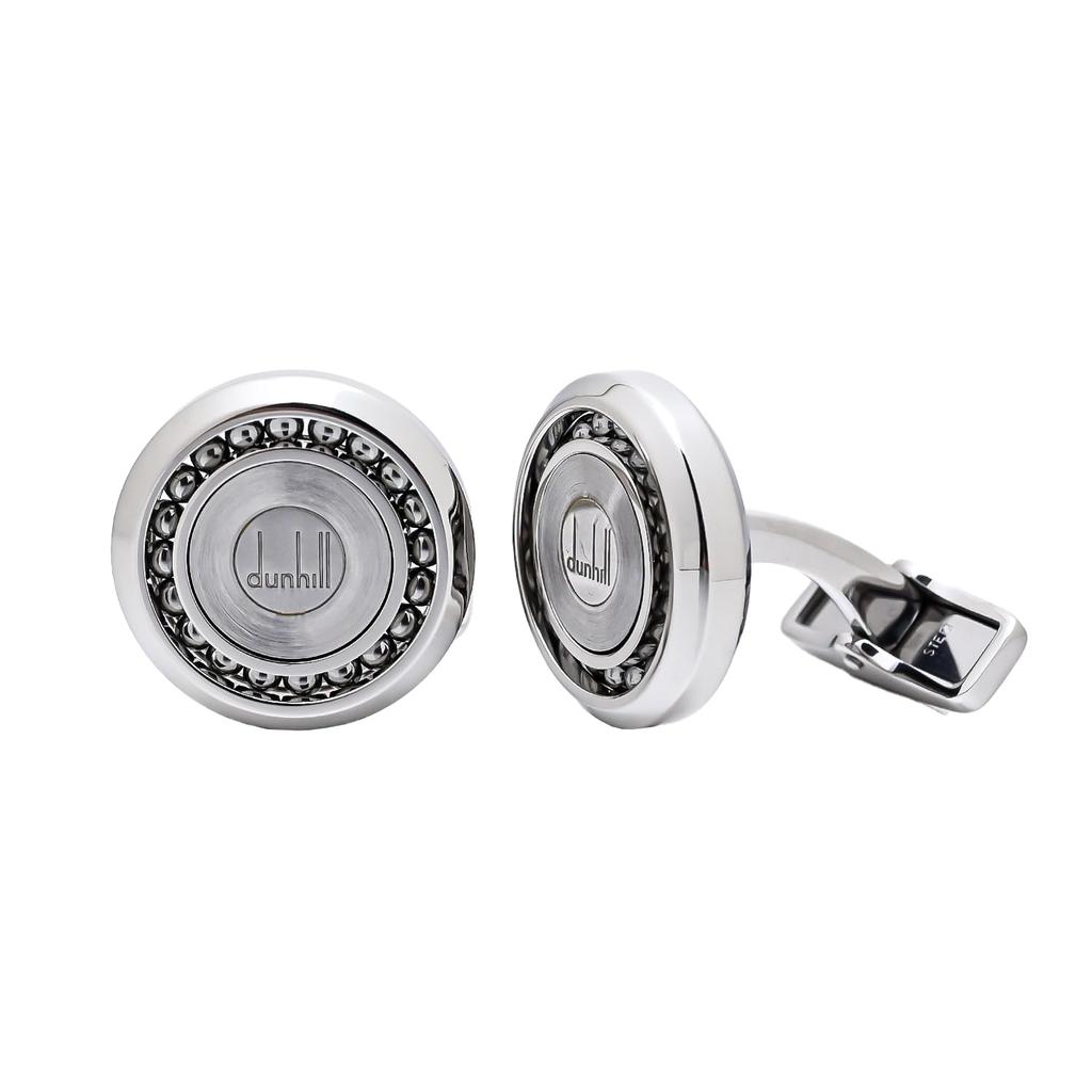Dunhill Cufflinks with Ball Bearings and Logo 24RUS8202040 Men's Plate, Silver, [Used]