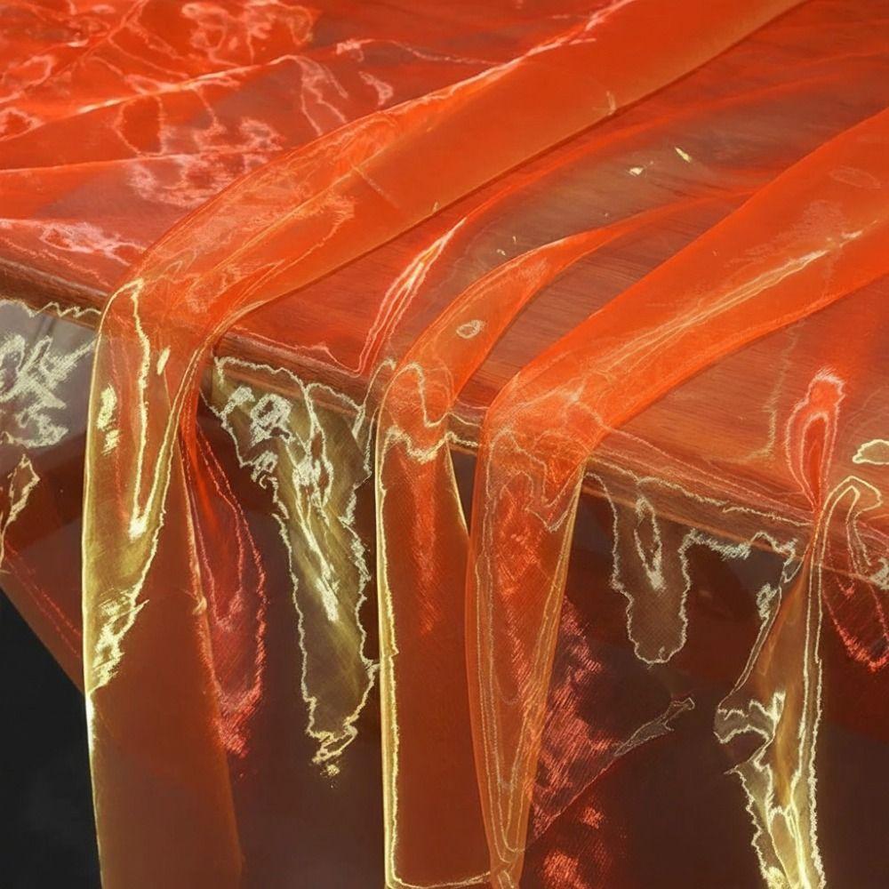 100X150cm Two-color Gradient Fabric Colorful Organza Mesh Fabric Organza Fabric  Wedding Dress