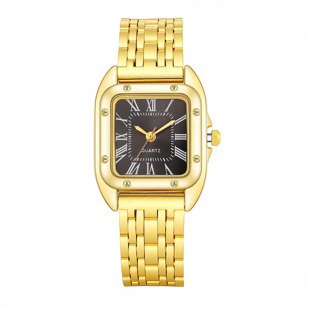 Golden Business Casual Light Luxury High-end All-match Steel Band Men's Quartz Watch, Suitable for Christmas and Halloween Gifts