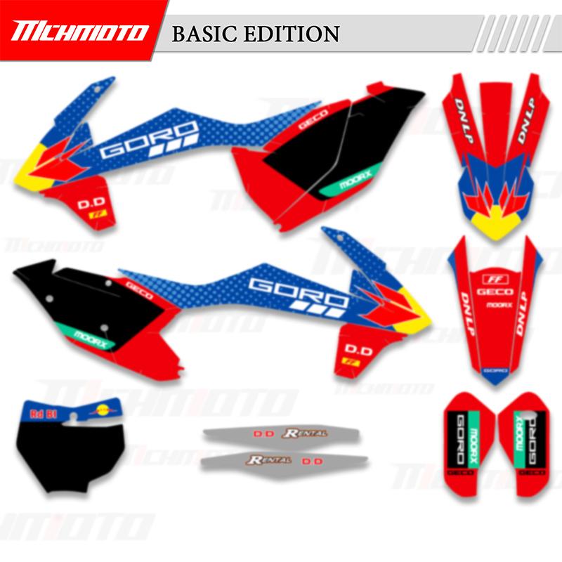 MCHMFG for KTM 125 250 300 350 450 SX SXF 2016-2018 EXC XCW 2017- Full Set Graphics Backgrounds Sticker Number Name