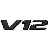 3d Chrome Black V12 Logo Letters Car Fender Emblem For Mercedes Benz Coil W220 CL 500 CL600 S600 V12 Badge Sticker Accessories