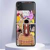 Cartoon B-BoJack Horsemans For Samsung Galaxy Z Flip 5 4 3 5G Phone Case Black Hard Cover ZFlip 5 4 3 Luxury Shockproof Bumper C