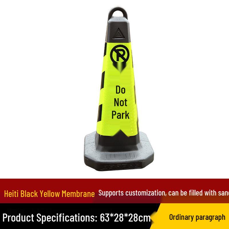 Reflective Plastic Traffic Cone - No Parking Warning Barrier Roadblock