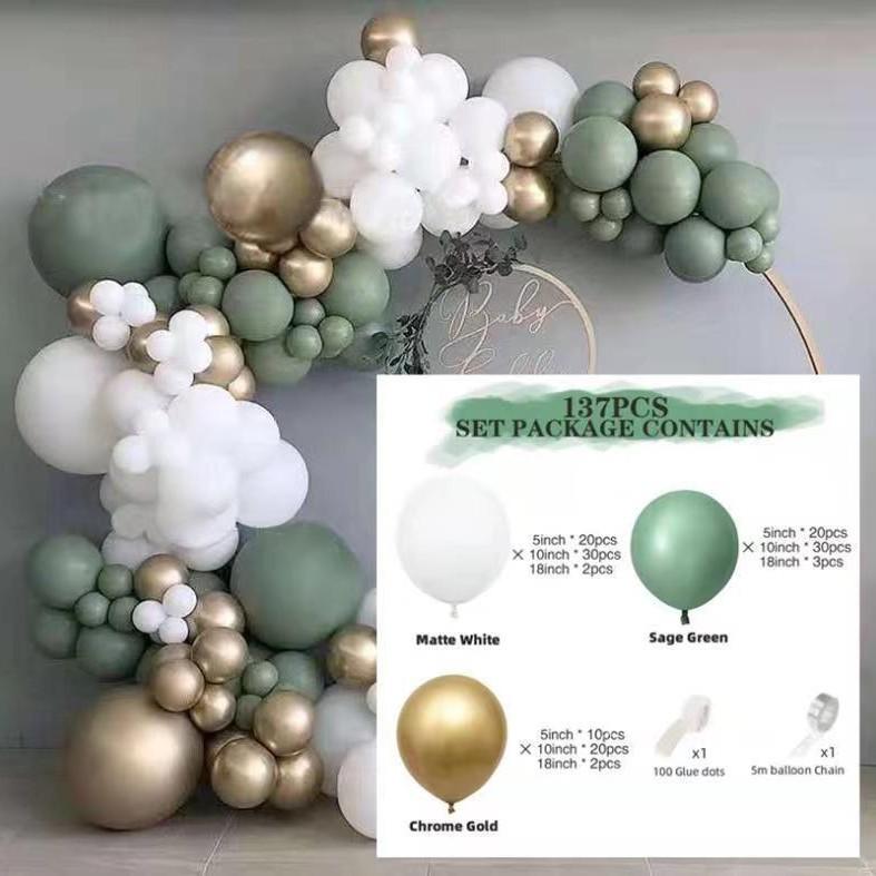 Vintage Balloon Chain Birthday Party Balloon Package Wedding Wedding Arrangement Latex Balloon Chain Set