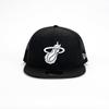New Era 9FIFTY Black White Snapback Mesh NBA Miami Heat & Cap,