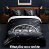 Man Truck Design Bed Bedding Set 1 Duvet Cover + 2 Pillowcases Soft Breathable Household Bed Linens