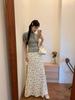Korean-Style Floral Lace Fishtail Skirt Set for Women