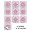 10 Pezzi Adesivi Piastrelle Mandala Boho - Decalcomanie Murali in PVC Lucido Cristallo - Murale Autoadesivo Impermeabile per Pavimento Cucina Bagno Decorazione Casa
