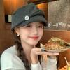 Japanese pleated silver label loose beret children autumn Sichuan West travel breathable octagonal hat casual versatile painter hat
