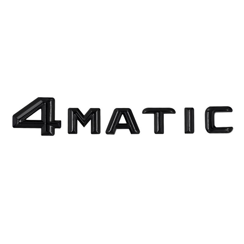 2pcs 3D CAR STYLING ABS Letter 4MATIC Logo Emblem Decal for Car Side Fender Rear Trunk Emblem Badge Chrome Decal Sticker