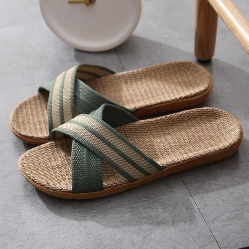 Sommer neue koreanische Version Kreuz neue Leinen Herren- und Damen-Paarschuhe coole Hausschuhe