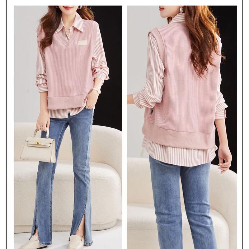 La Chapelle Urban Faux Two-Piece Sweatshirt