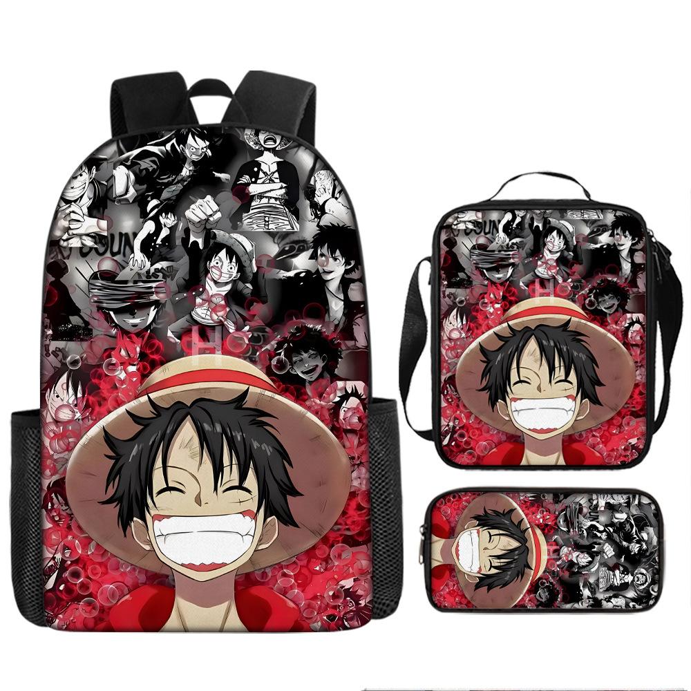 ONE PIECE Schoolbag Luffy Large-capacity Junior High School Students, Primary School Students, Grades 3 To 6, Junior High School Boys Backpack Set