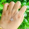 S925 Silver 1.2ct Round Four Leaf Clover White Moissanite Pendant Choker Necklace Jewelry Valentine's Day Wedding Date Gift