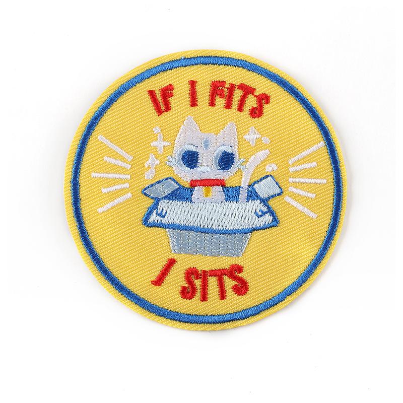 Embroidery Badge Round Badge Clothing Accessories Shoes and Hats Luggage Accessories Cartoon Character Patch Embroidery Cloth Sticker