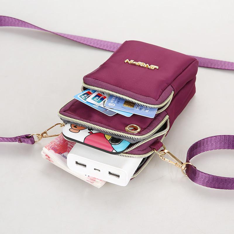 Multifunctional Outdoor Sports Running Arm Bag: Zipper Coin Purse & Crossbody Small Square Cell Phone Holder.