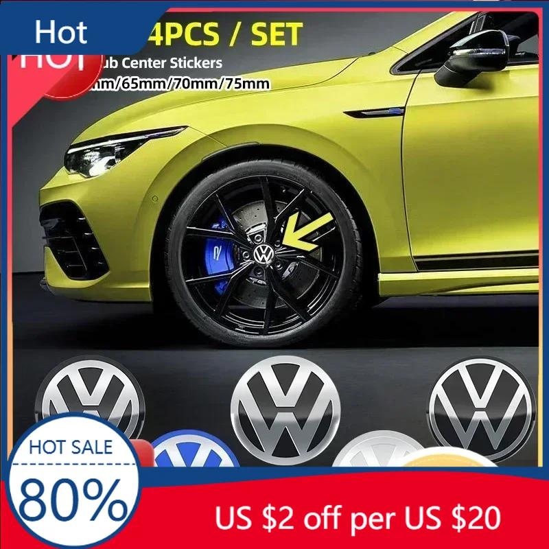 Nowe 4 szt. 56/60/65/70/75 mm Nakładki na środek piasty koła samochodowego Naklejka z emblematem Do Volkswagen VW B5 GTI Golf 5 7 Caddy Passat b6 Tiguan