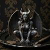Indoor Table Ornaments Resin Gargoyle Statue, Medieval Gothic Sculpture, Artistic Horror Tabletop Figurines for Living Room Decorative Craft