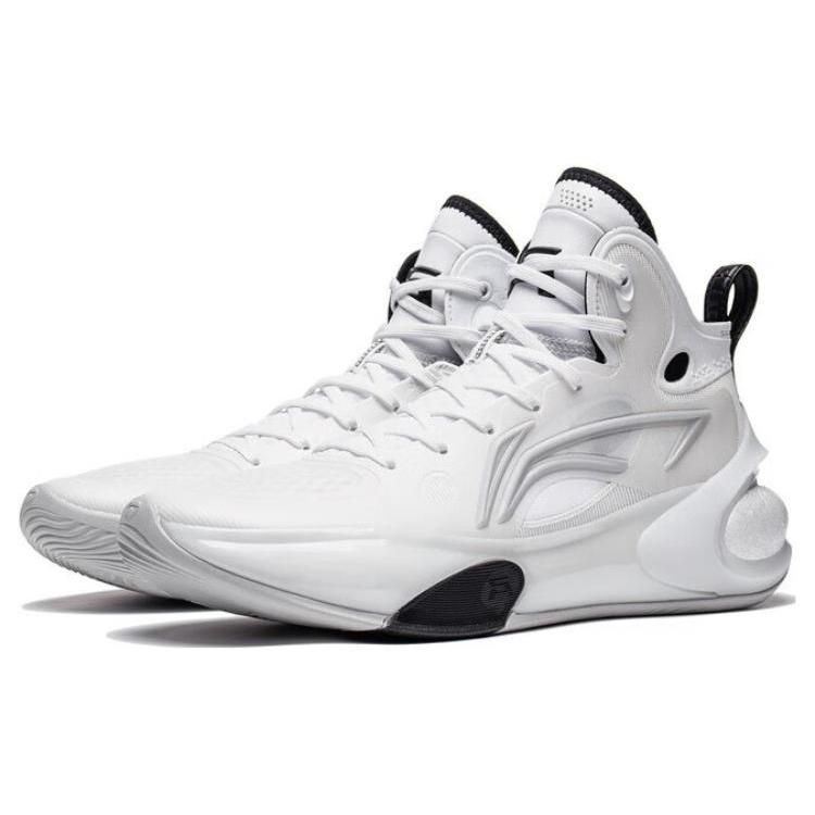 Li Ning YuShuai 17 Comfortable Abrasion Resistant High top Basketball Shoes Men's Black White ABAT043-4