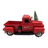 Truck Miniature Vintage Chic Metal Eye-catching Christmas Red Truck Decor for Home