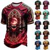 Men's Halloween Printed Short Sleeve Crewneck T-Shirt