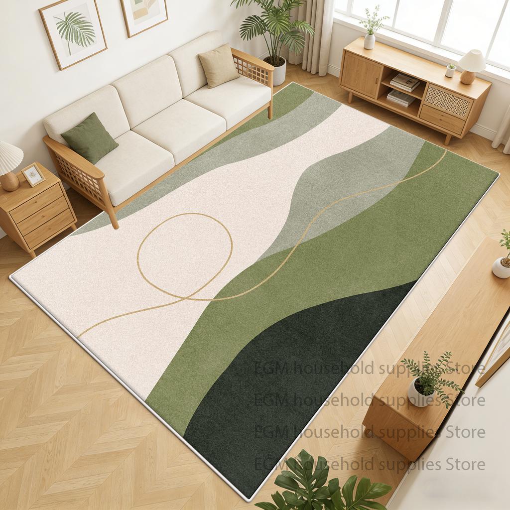 Modern Luxury Carpet Simple Living Room Decoration Large Size Rug Non-slip Bedroom Office Lounge Short Velvet Floor Mat Washable