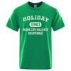 Holiday 1961 Work Life Balance Enjoyable Tops Men Summer Oversize T-Shirts Cotton Loose T Shirts Fashion Breathable New T Shirt