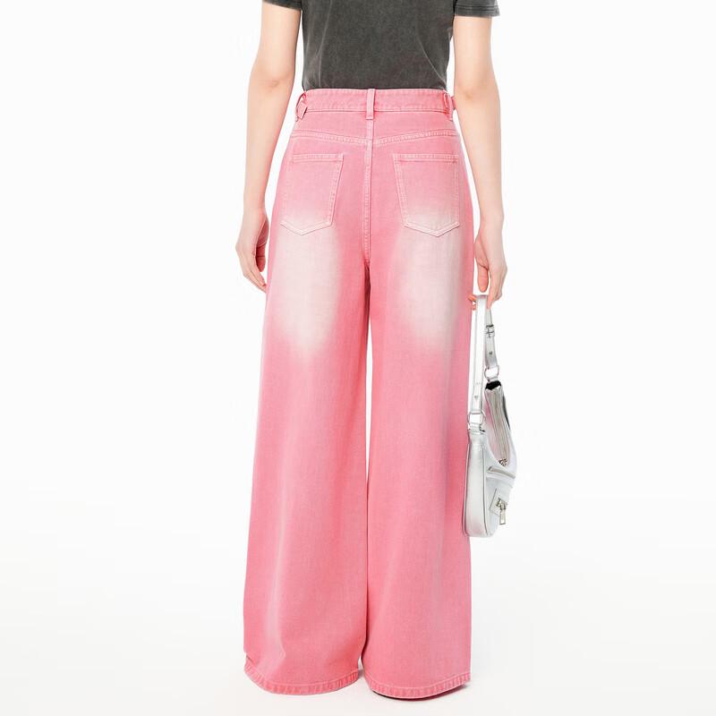 LEDING Adjustable Strap Denim Wide-Leg Pants